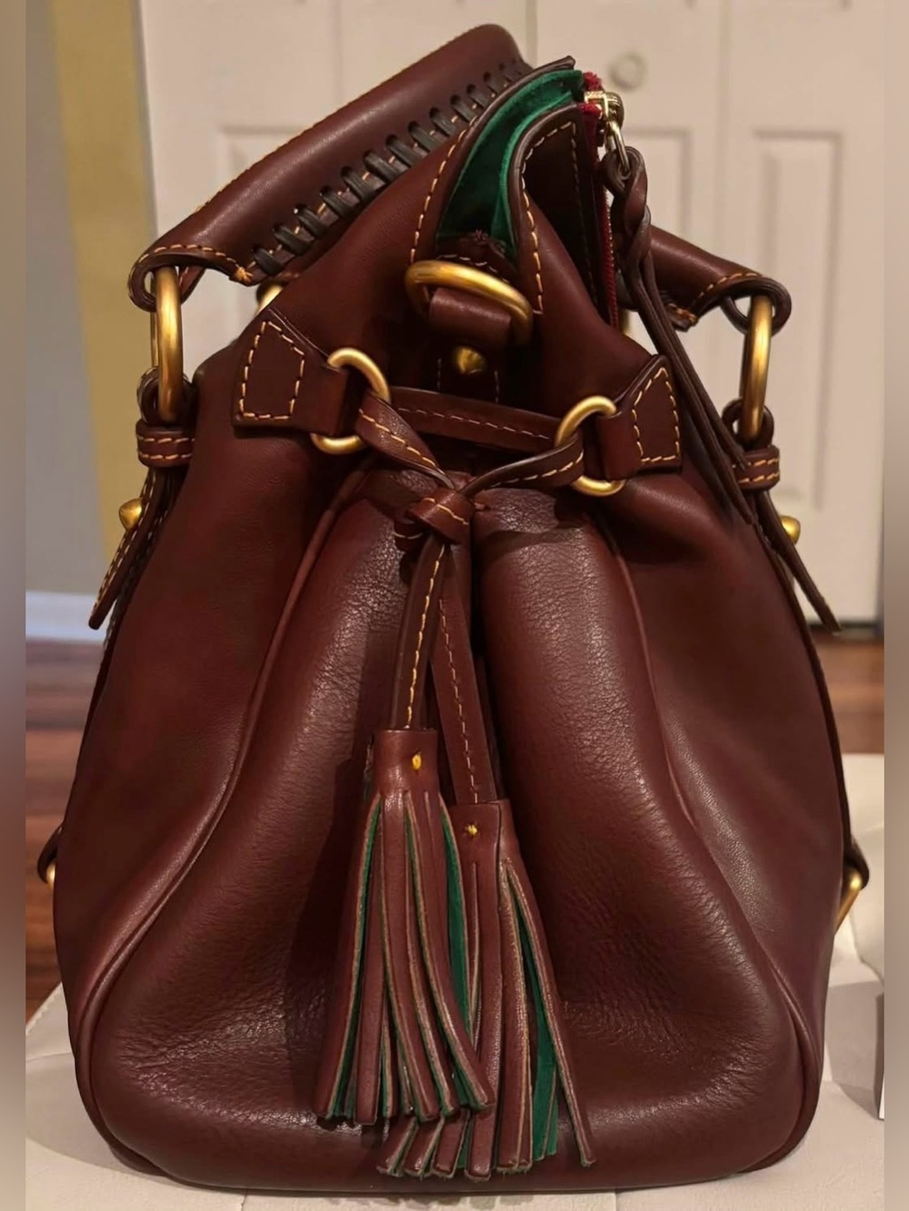 Dooney & Bourke Large Florentine Chestnut - Picture 5 of 9